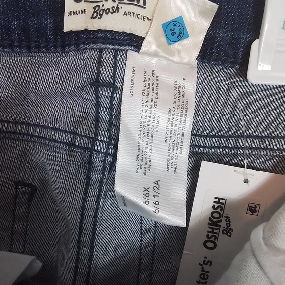 OshKosh High Rise Slim Fit Button Fly Jeans Girl's Size 6 in Medium Wash - Picture 9 of 13
